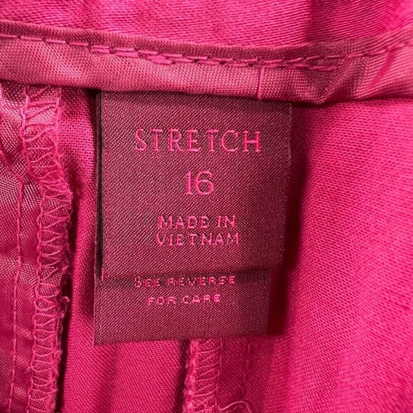 212 Collection Womens Crop Pants 16 Pink High Rise Zip Front Capris Stretch‎ - Picture 6 of 12